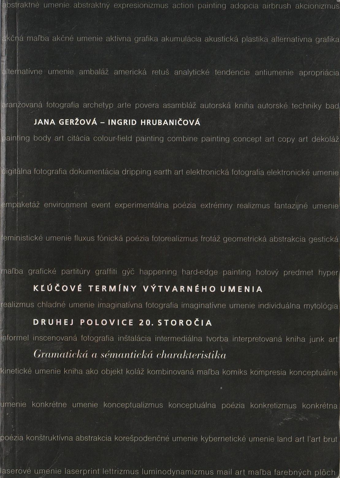 Kľúčové termíny výtvarného umenia druhej polovice 20. storočia