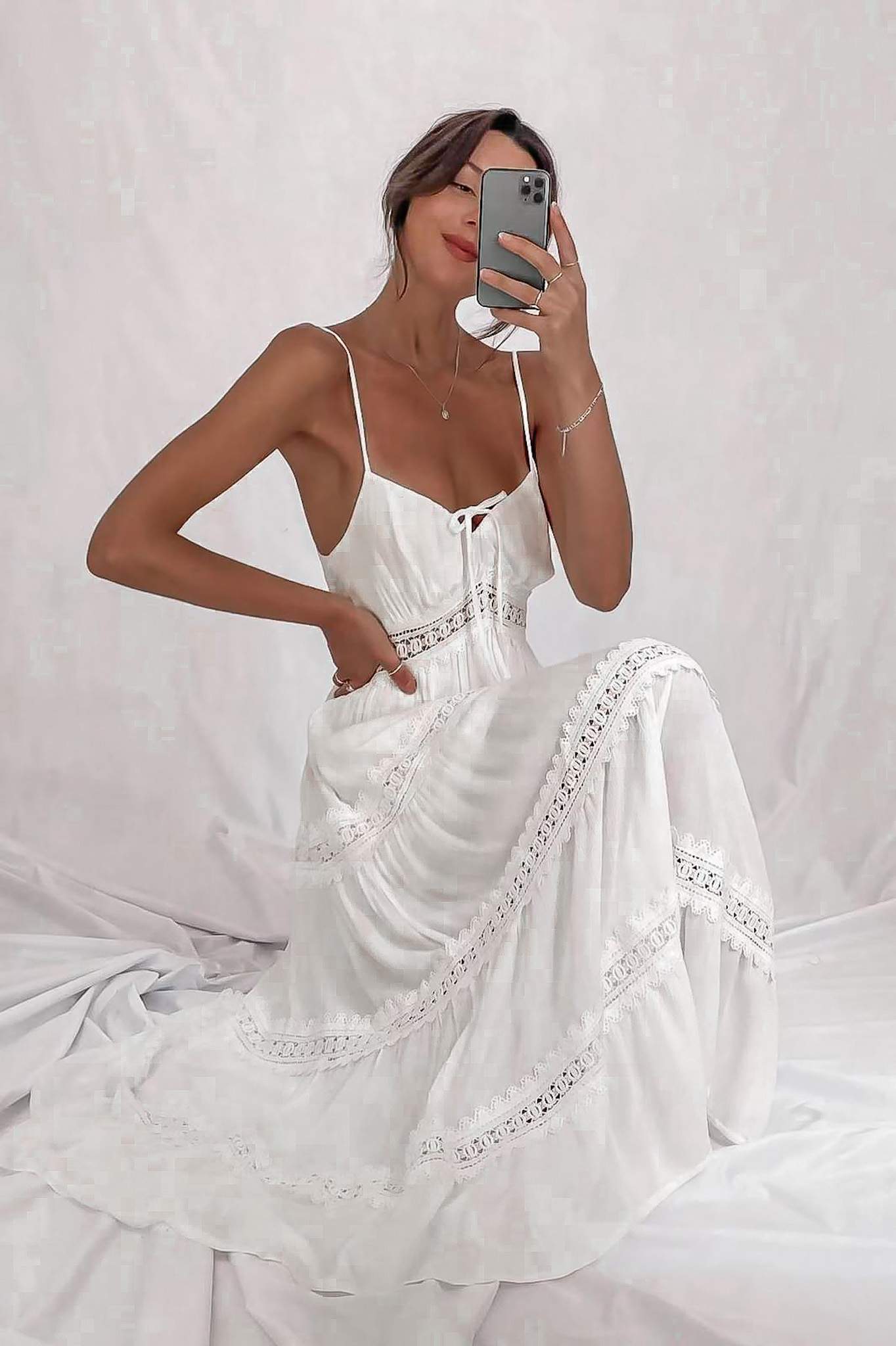 Biele dlhé šaty LUILI