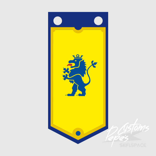 Printed Banner LONG 1 (lion) BLUE