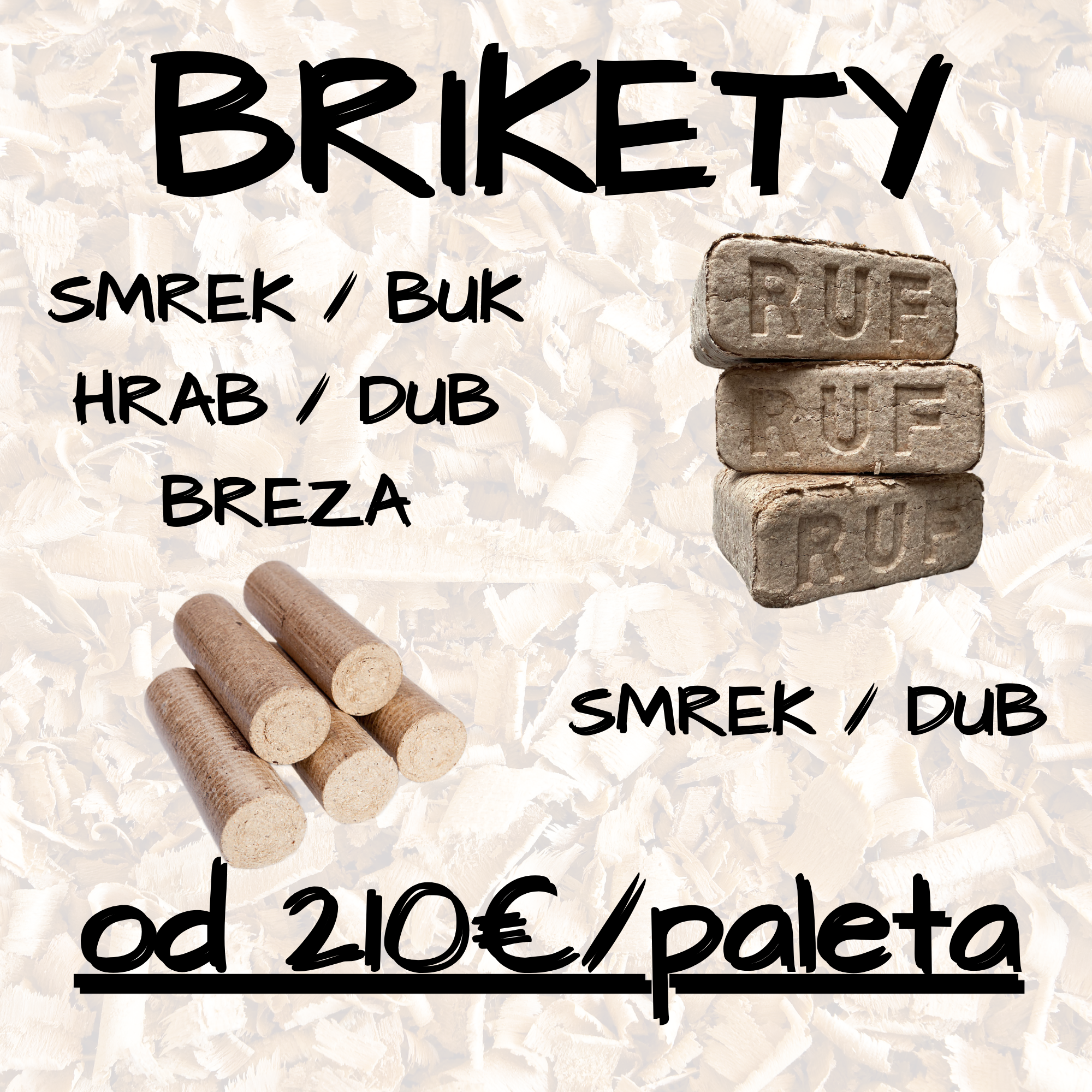 drevené brikety ruf buk