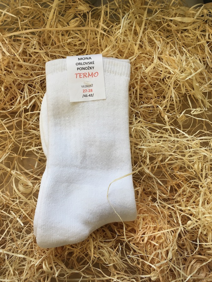Termo ponožky  - biele