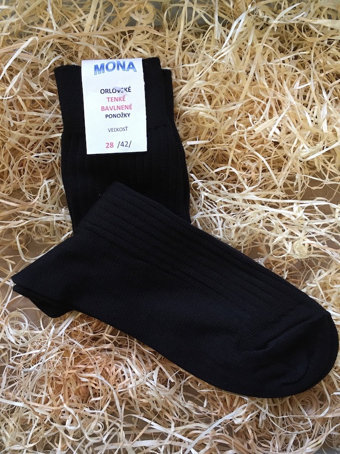 Oblekové ponožky rebrované - čierne