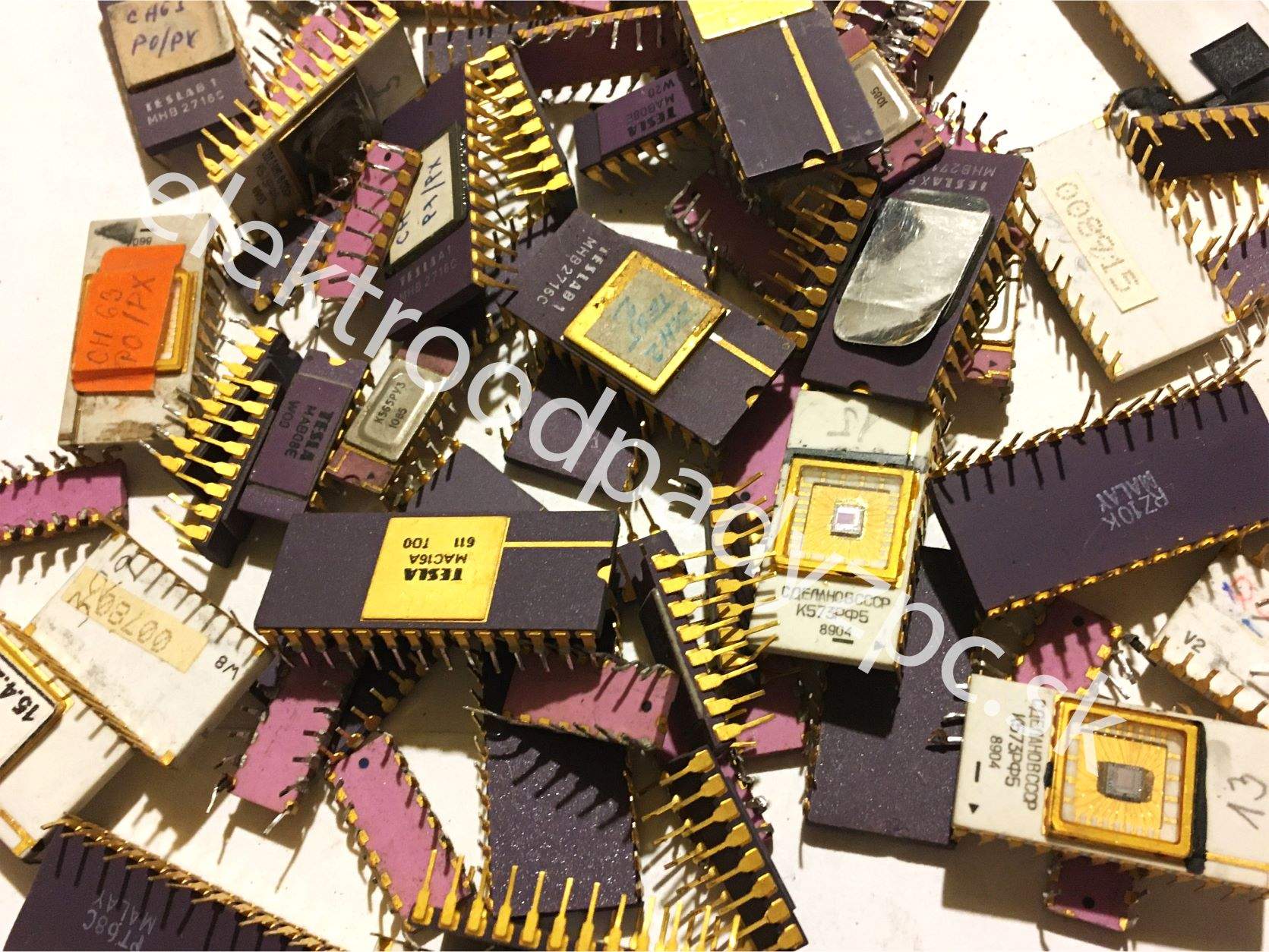 big golden integrated circuits