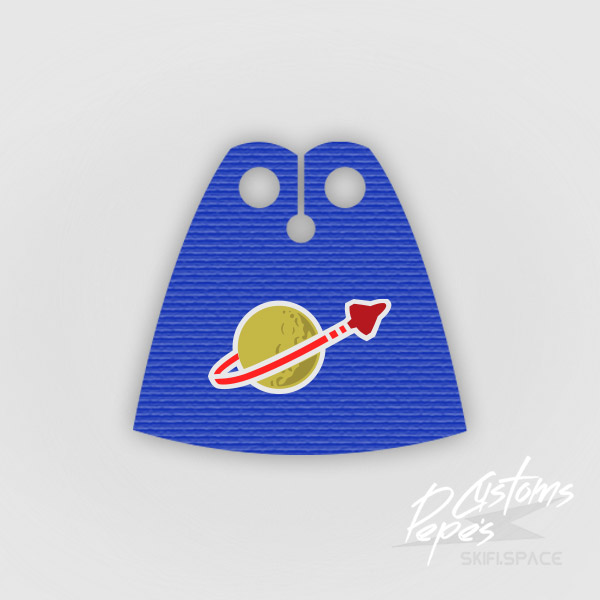 Custom CAPE - BIG BLUE - CLASSIC SPACE LOGO