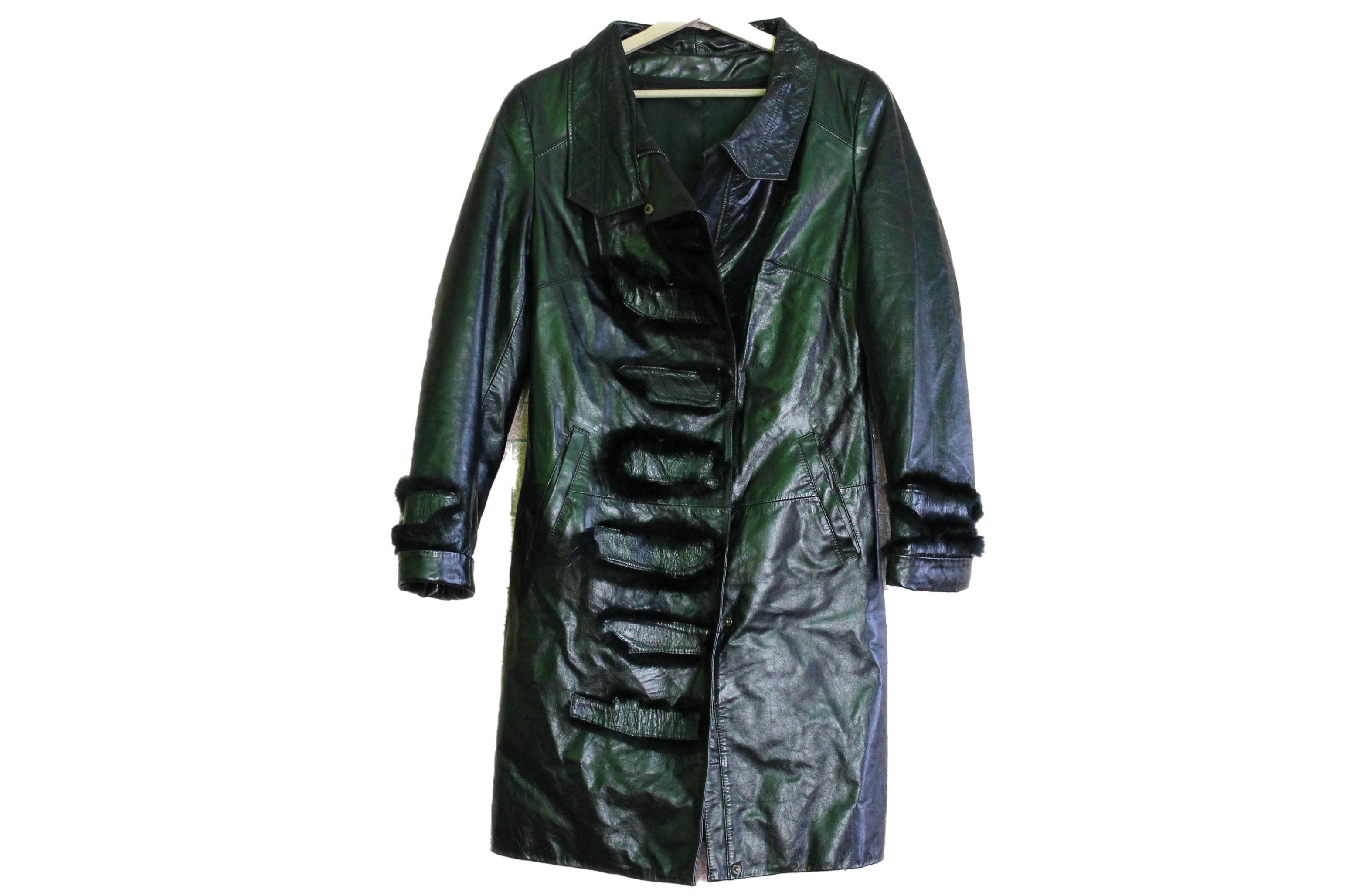 leather coat size m