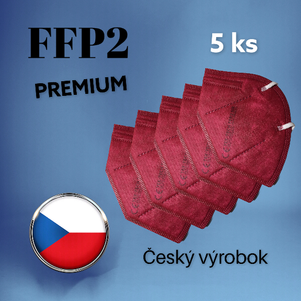 Respirátor FFP2 Premium červený