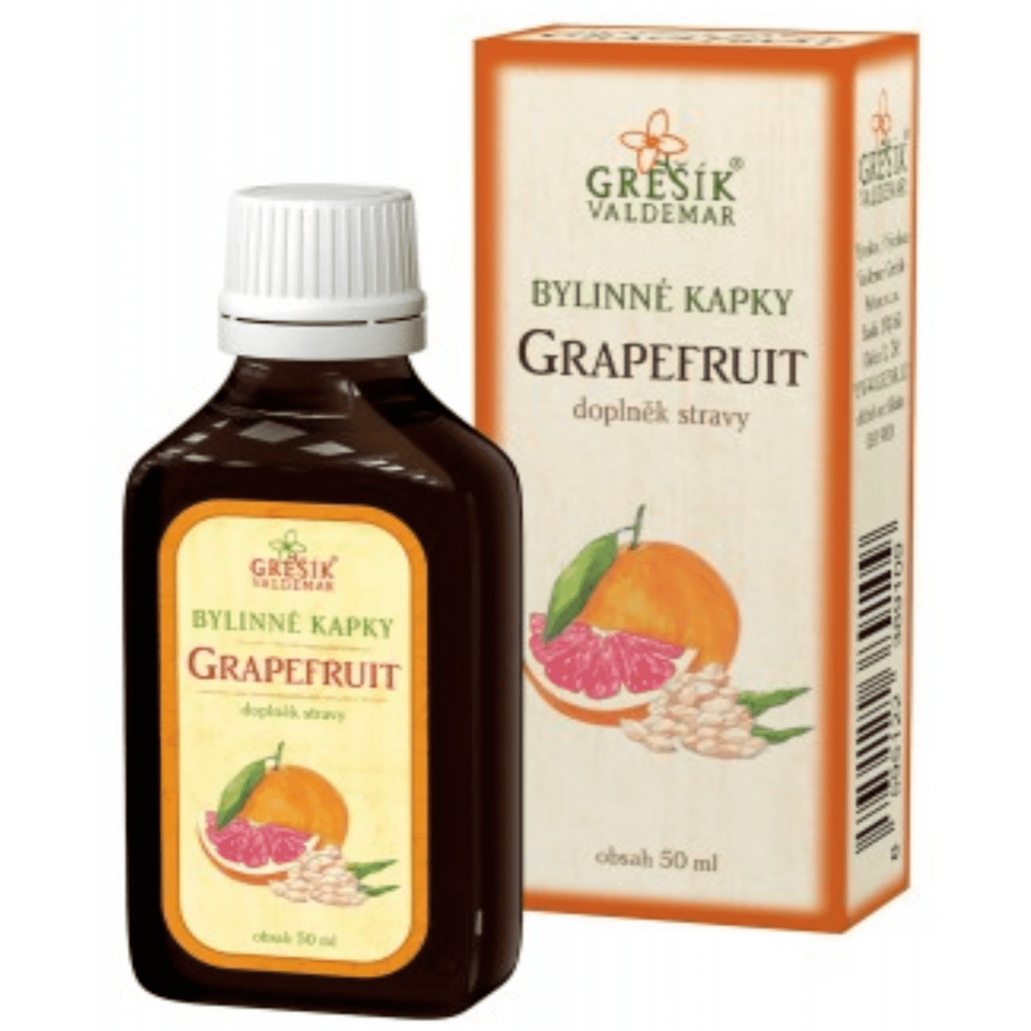 Bylinné kvapky - grepfruit (50ml)