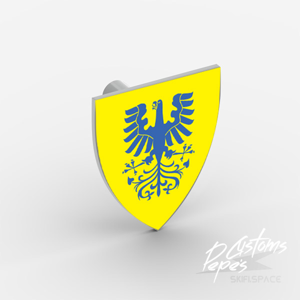 Shield triangular 12 - Argus yellow