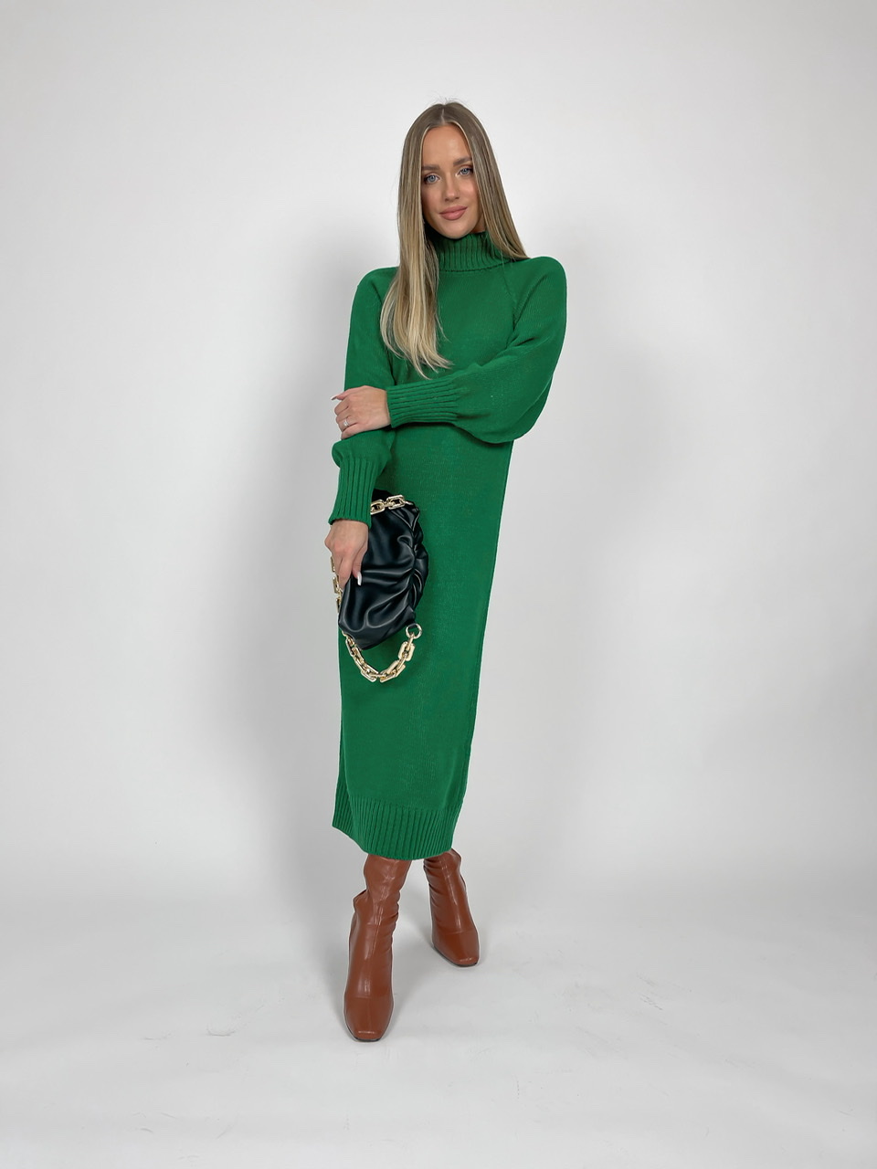 Zelené pletené šaty TARVELL