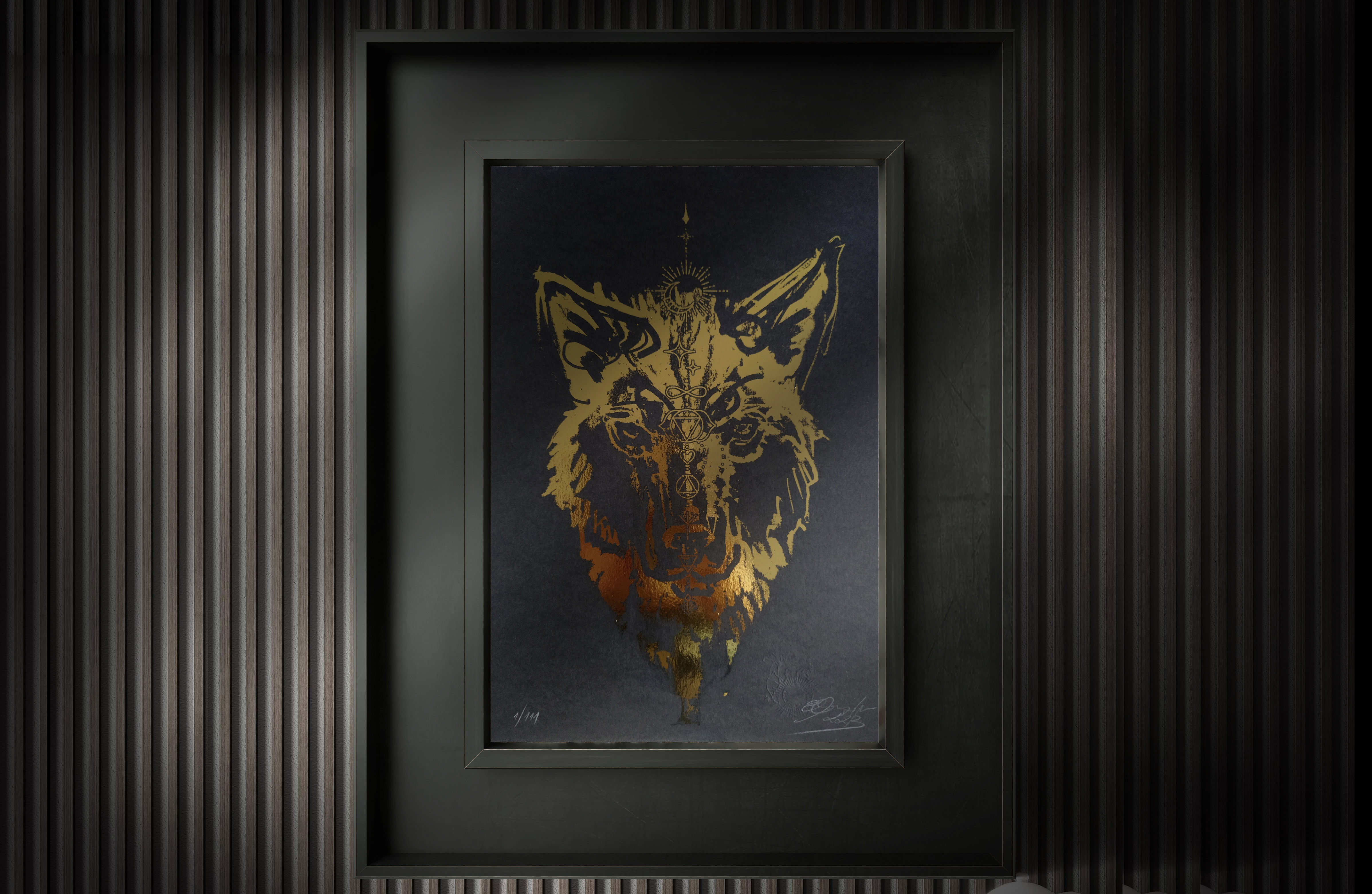 Grafika "Spirituálny sprievodca vlk"