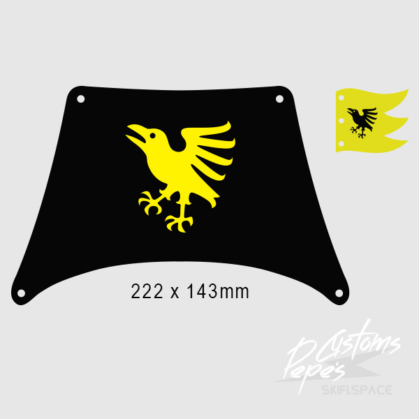 SAIL printed BIG 8 (crow) BLACK + FLAG