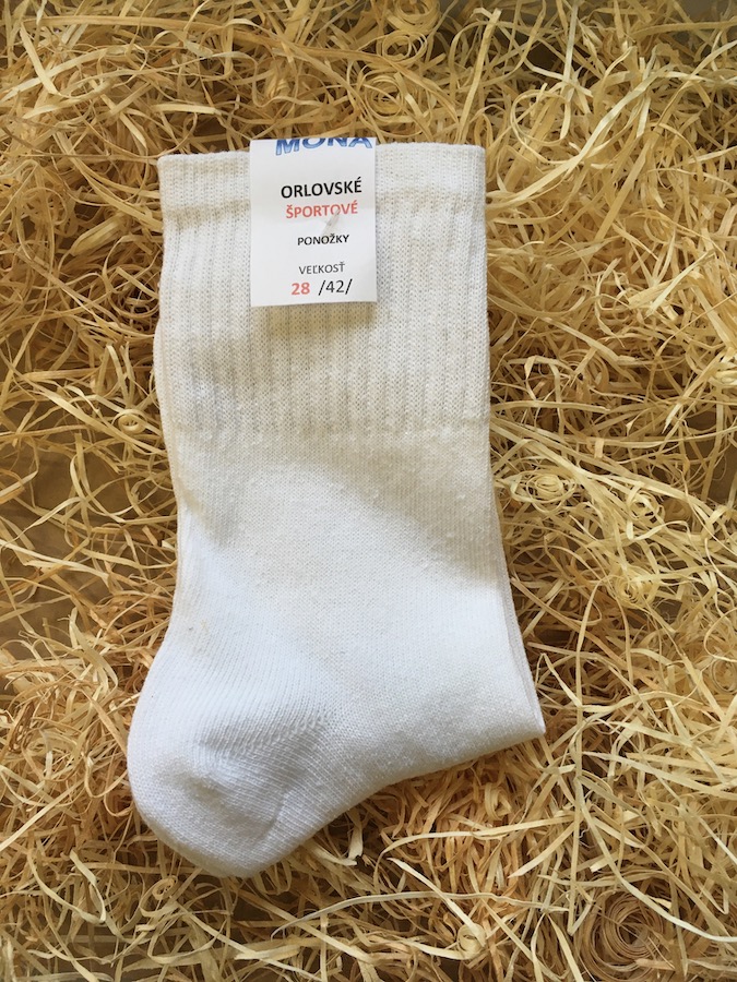 Športové ponožky BEZ VZORU - biele