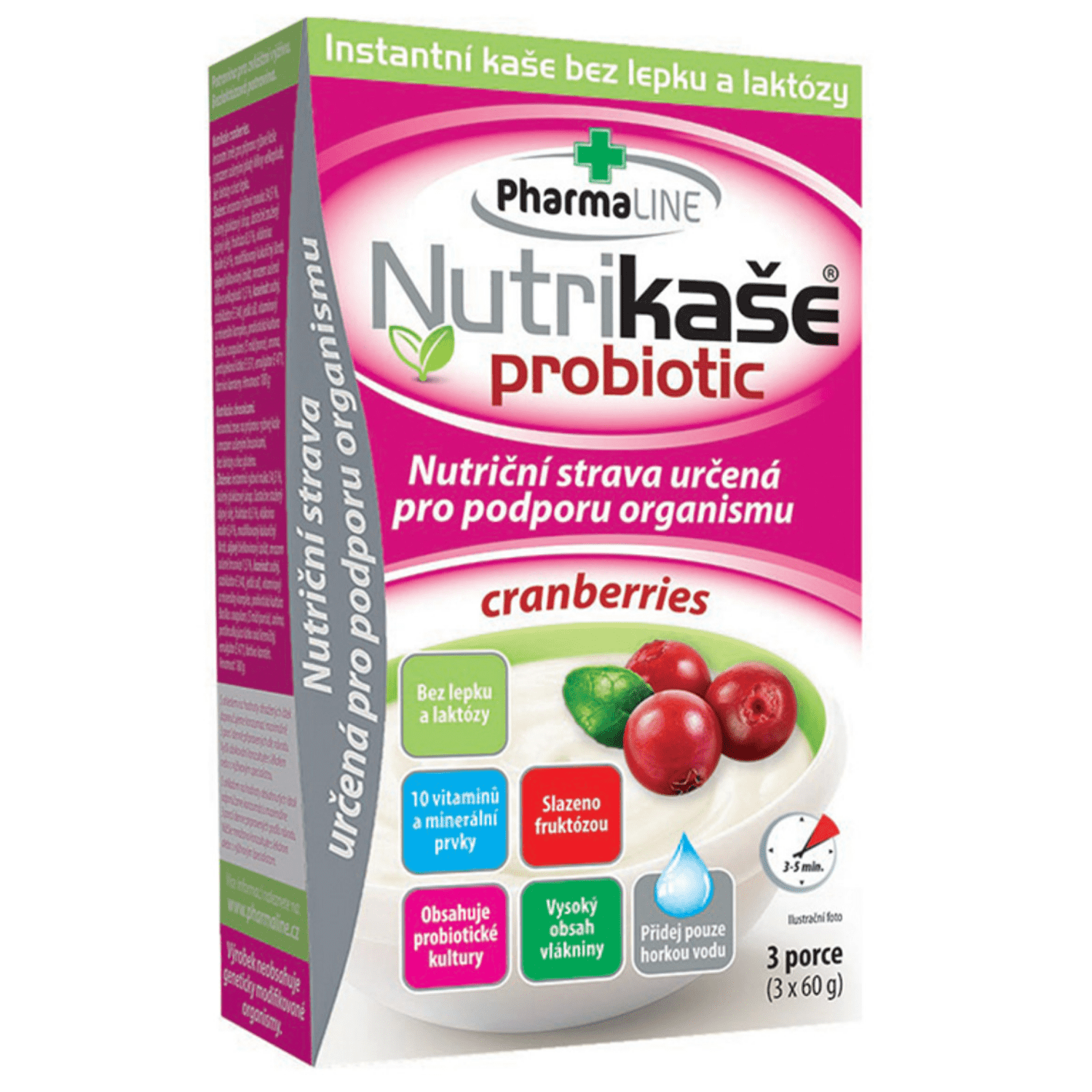 Nutrikaša probiotic - brusnice (3x60g)