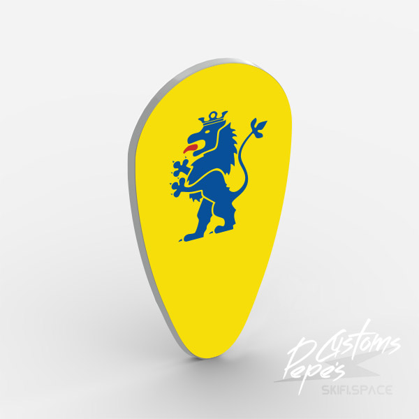 Shield oval 4 - Lion Knights yellow