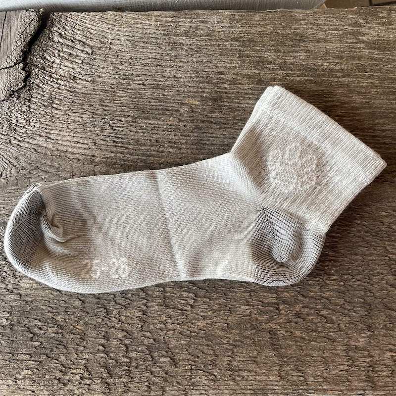 Športové elastické ponožky stredne vysoké - TLAPKA bledošedé