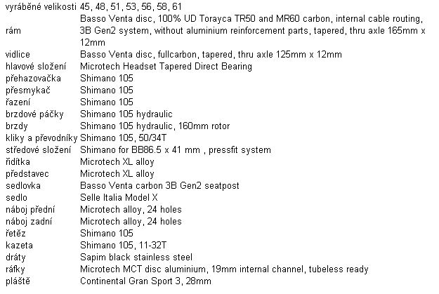 Basso Venta disc, stone gray, Shimano 105, Microtech MCT 2023