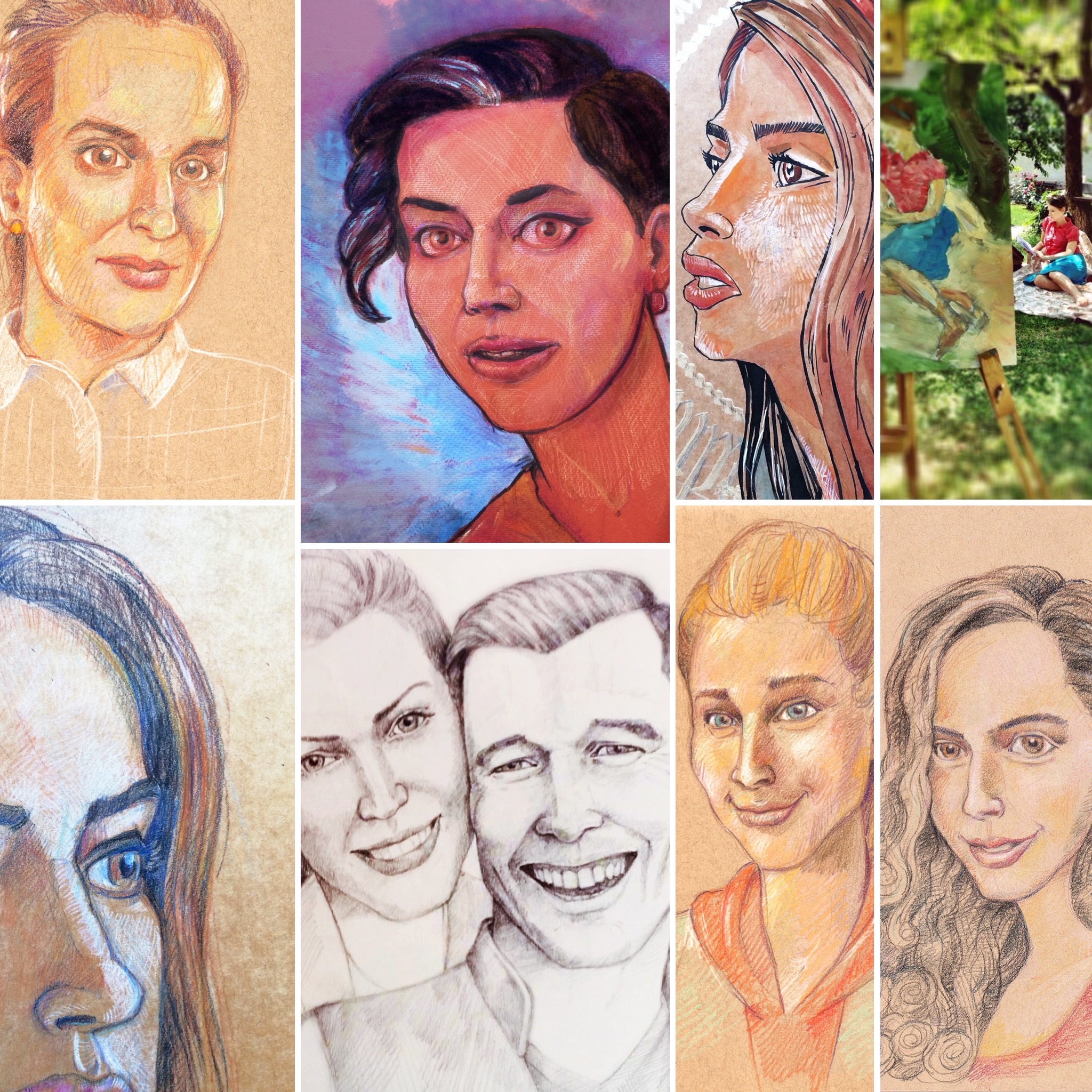 Portré Festés és rajzolás -ajándékozz művészetet