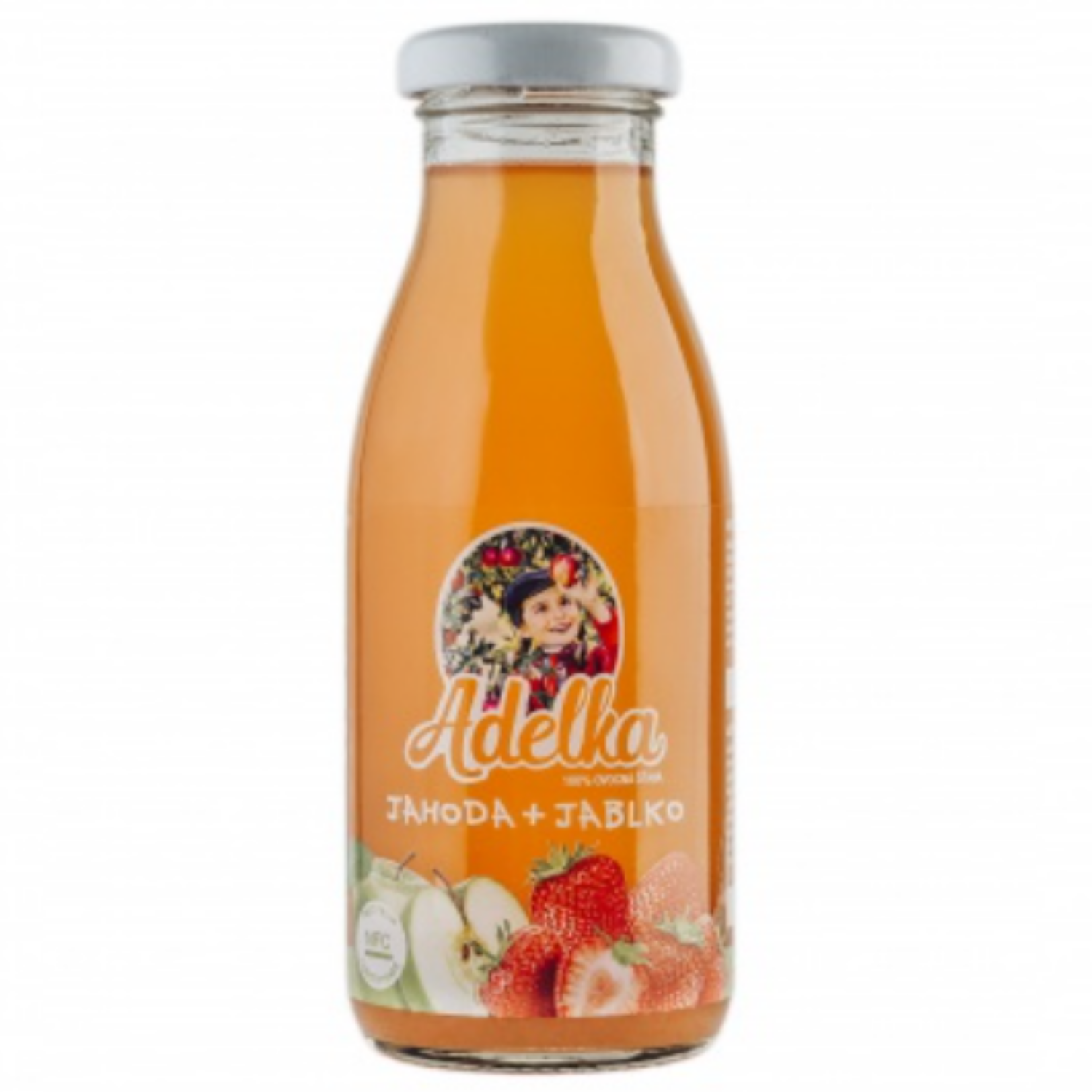 Adelka - jablčná šťava s jahodou (250ml)