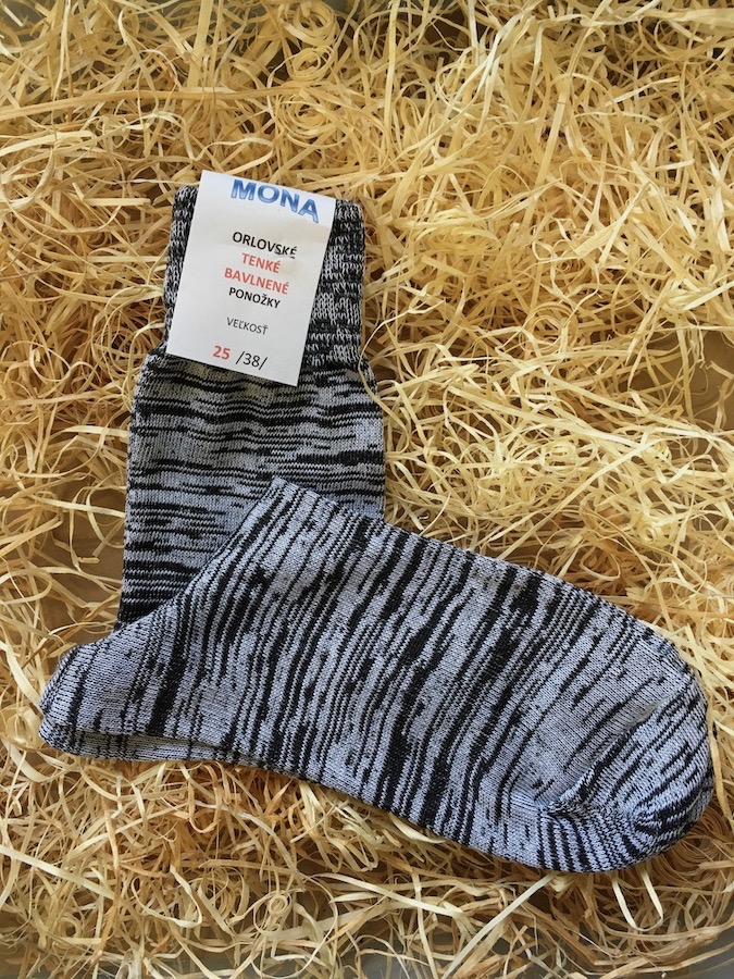 Oblekové ponožky hladké  - tmavý melír