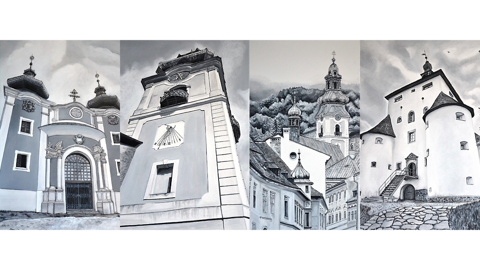 Banská Štiavnica - maľba vs. fotografia