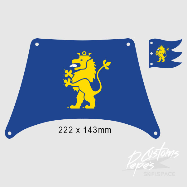 SAIL printed BIG 4 (lion) BLUE + FLAG