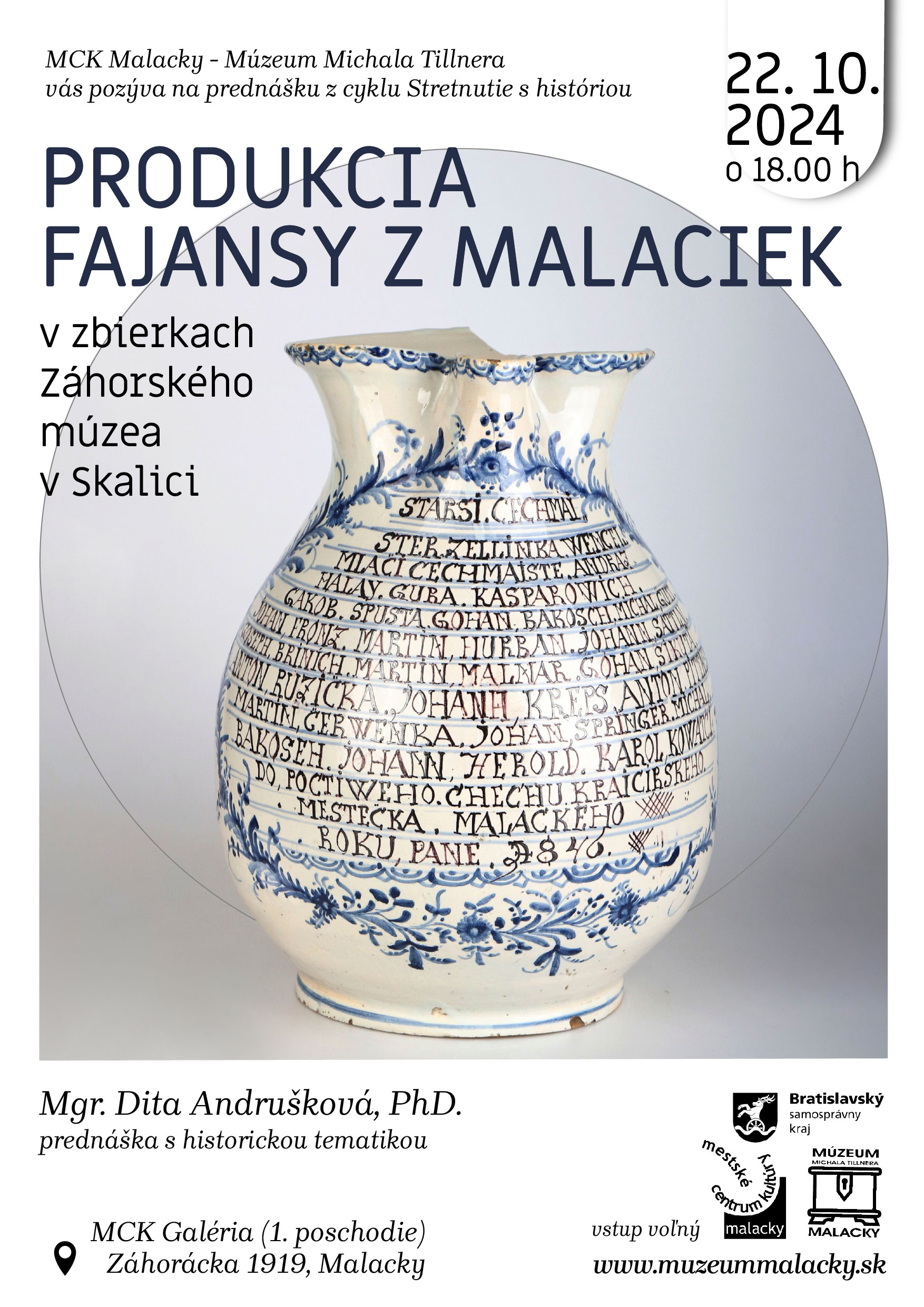 22. 10. Produkcia fajansy z Malaciek v zbierkach Záhorského múzea v Skalici