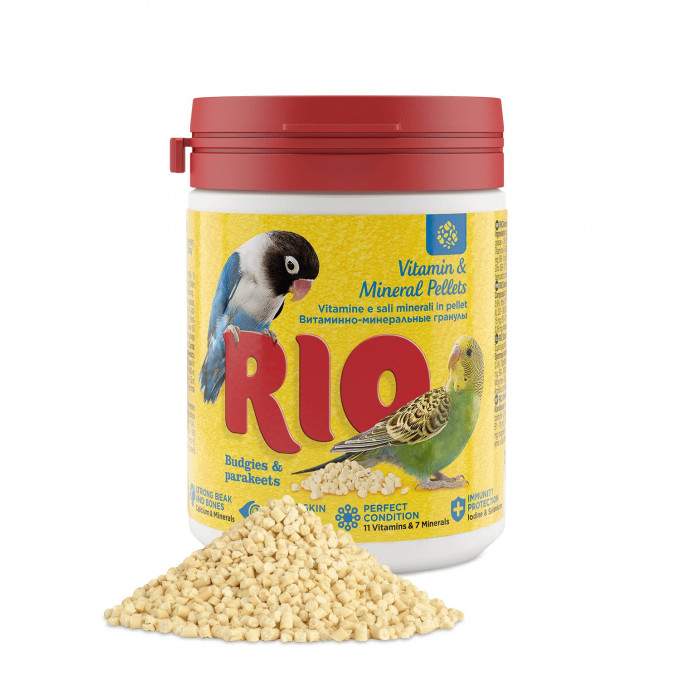 Rio vitamínové a minerálne palety pre andulky a stredné papagáje