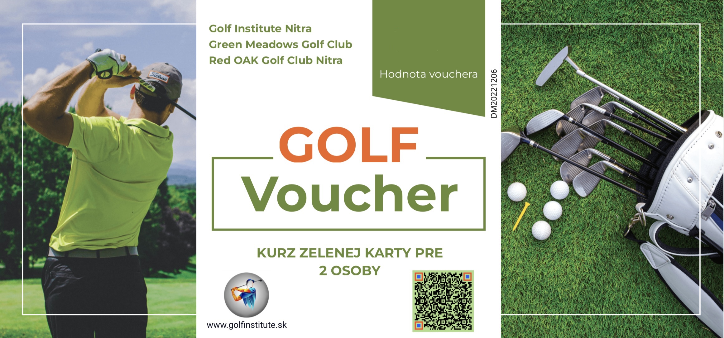 Golfový voucher na kurz Zelenej karty pre 2 osoby