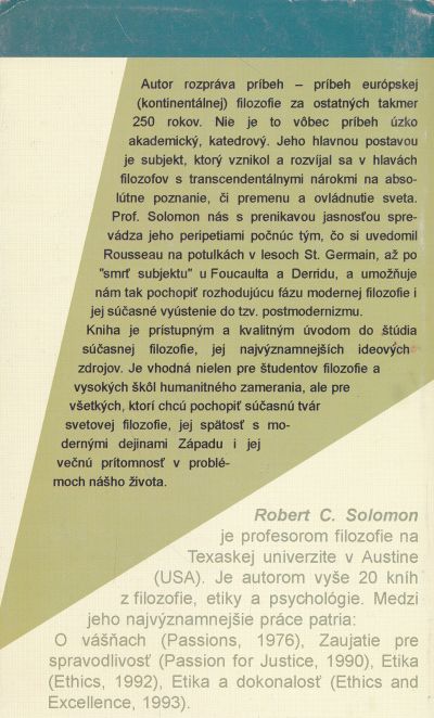 Solomon Robert C. - Vzostup a pád subjektu alebo od Rousseaua po Derridu