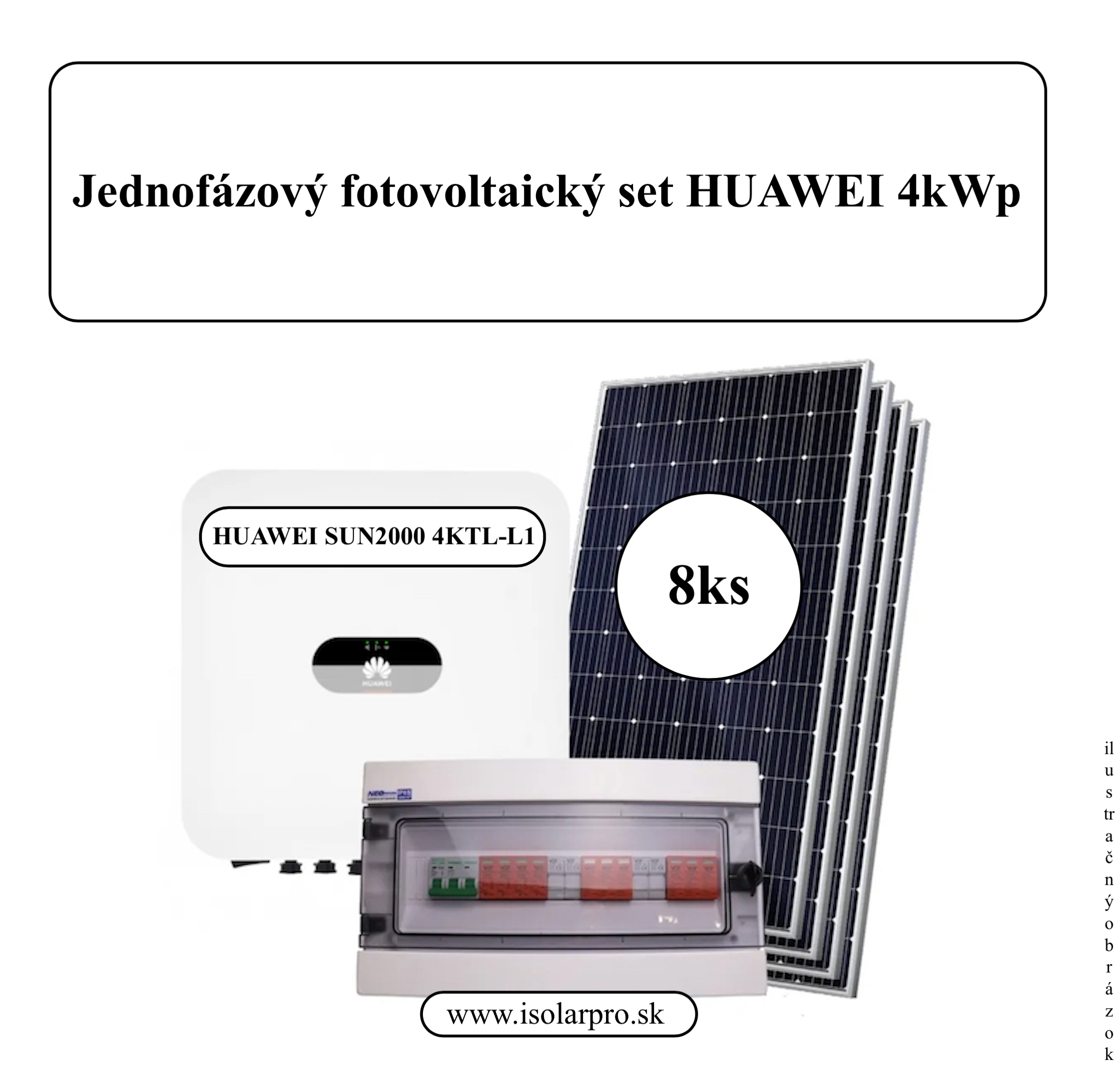 4kWp Jednofázový fotovoltický set, On-grid Huawei