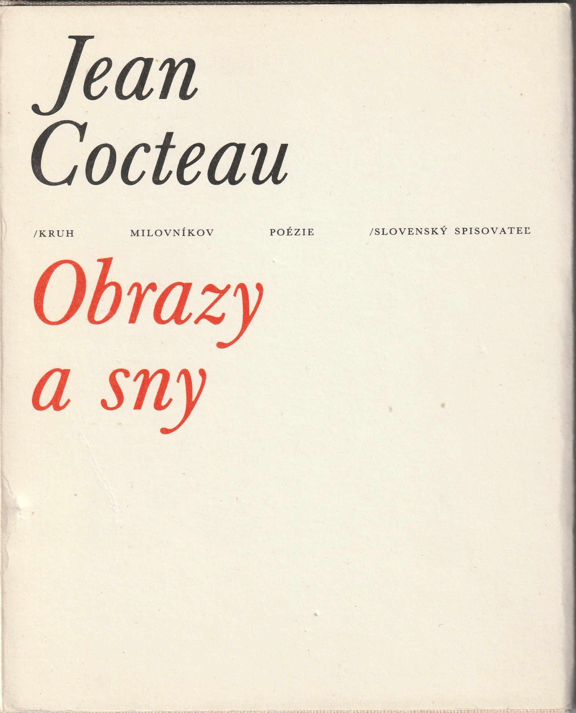 Cocteau Jean - Obrazy a sny