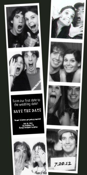 photobooth strips over time for save the datejpg