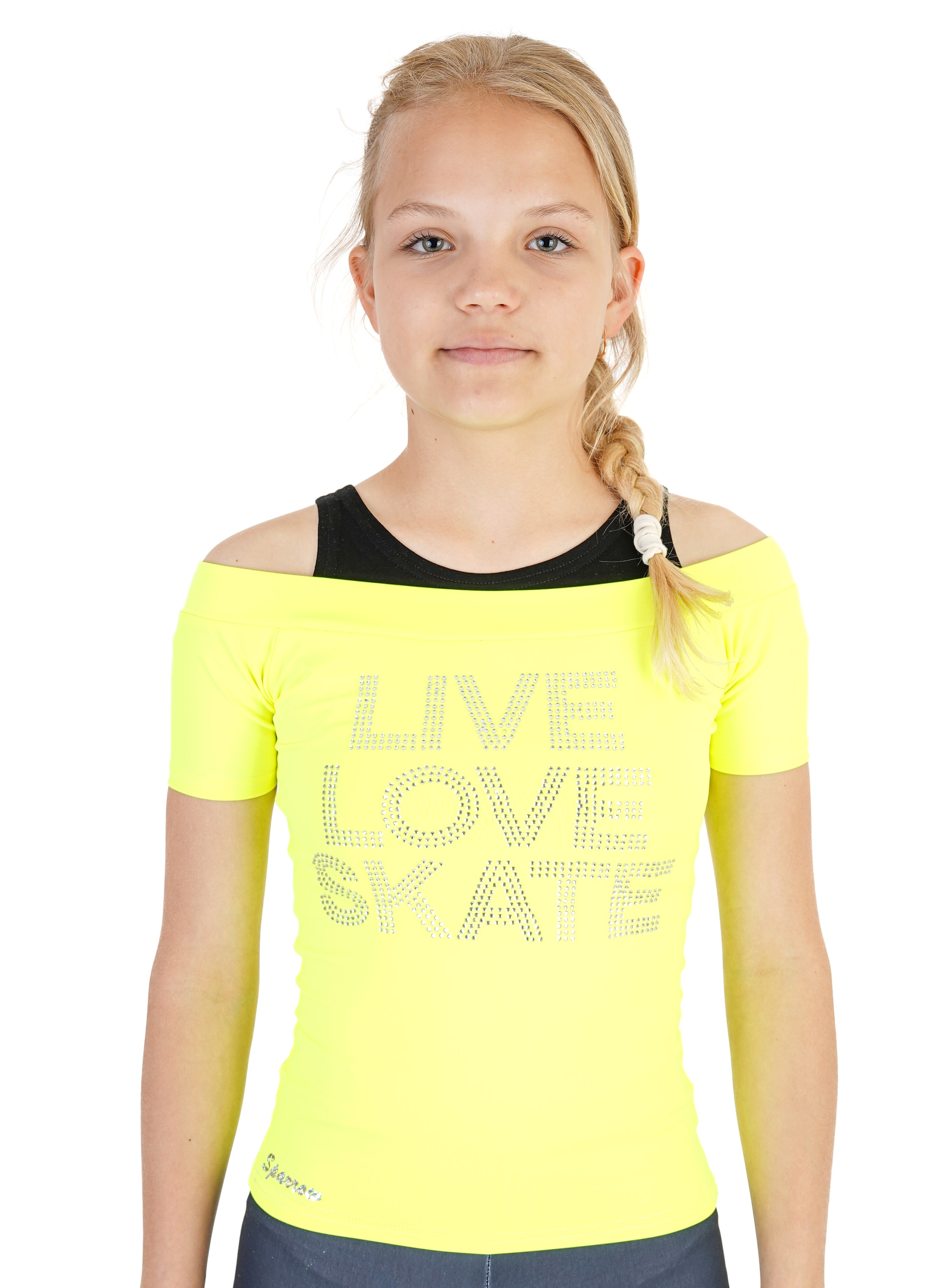 Tričko-tielko žlté Live Love Skate