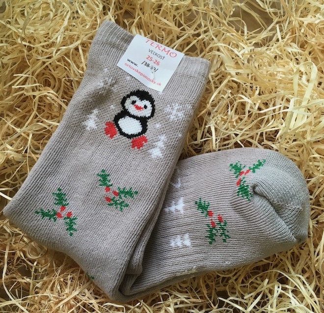 Termo ponožky vianočné