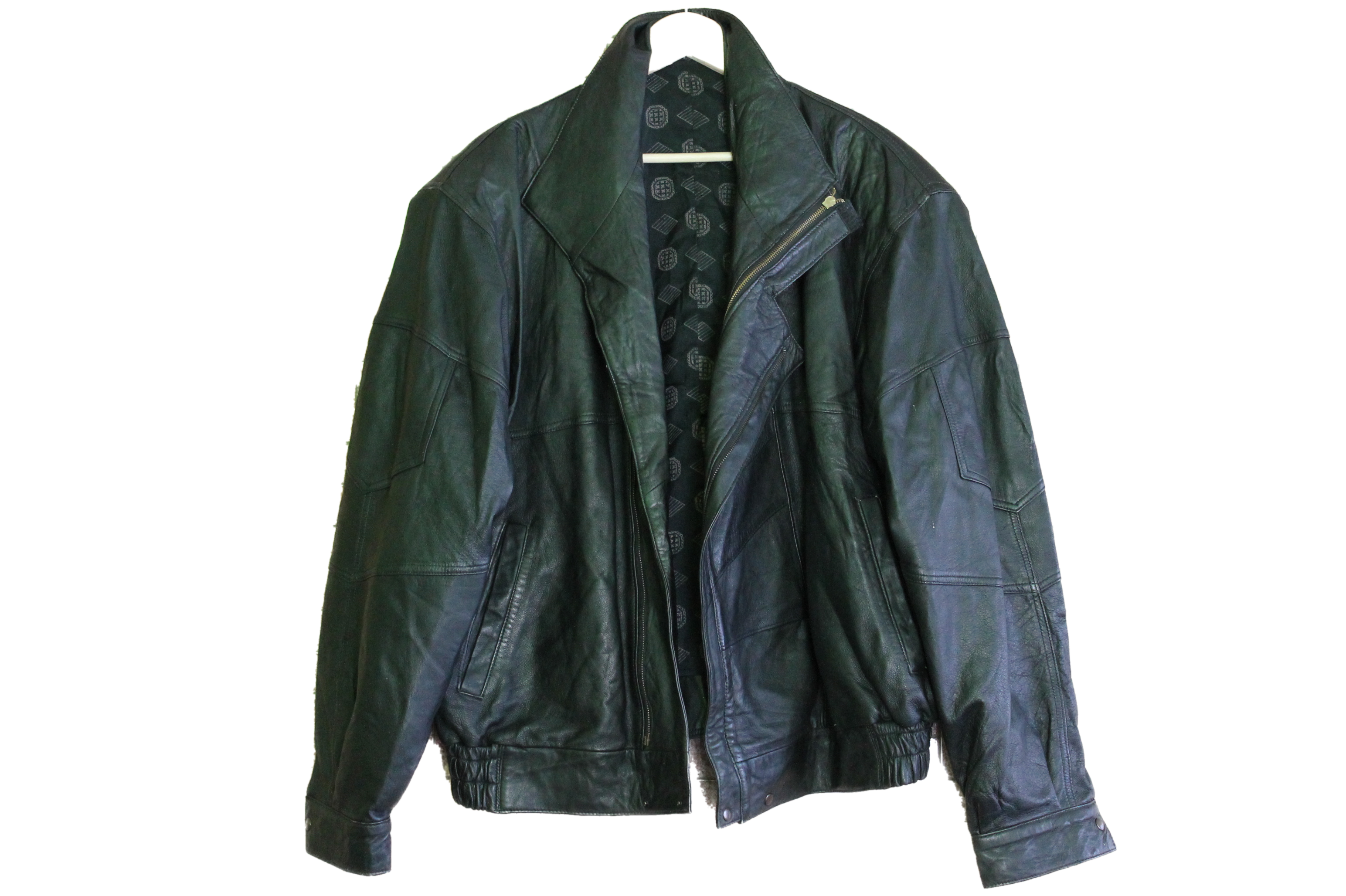 leather jacket - size man xl, woman very oversized