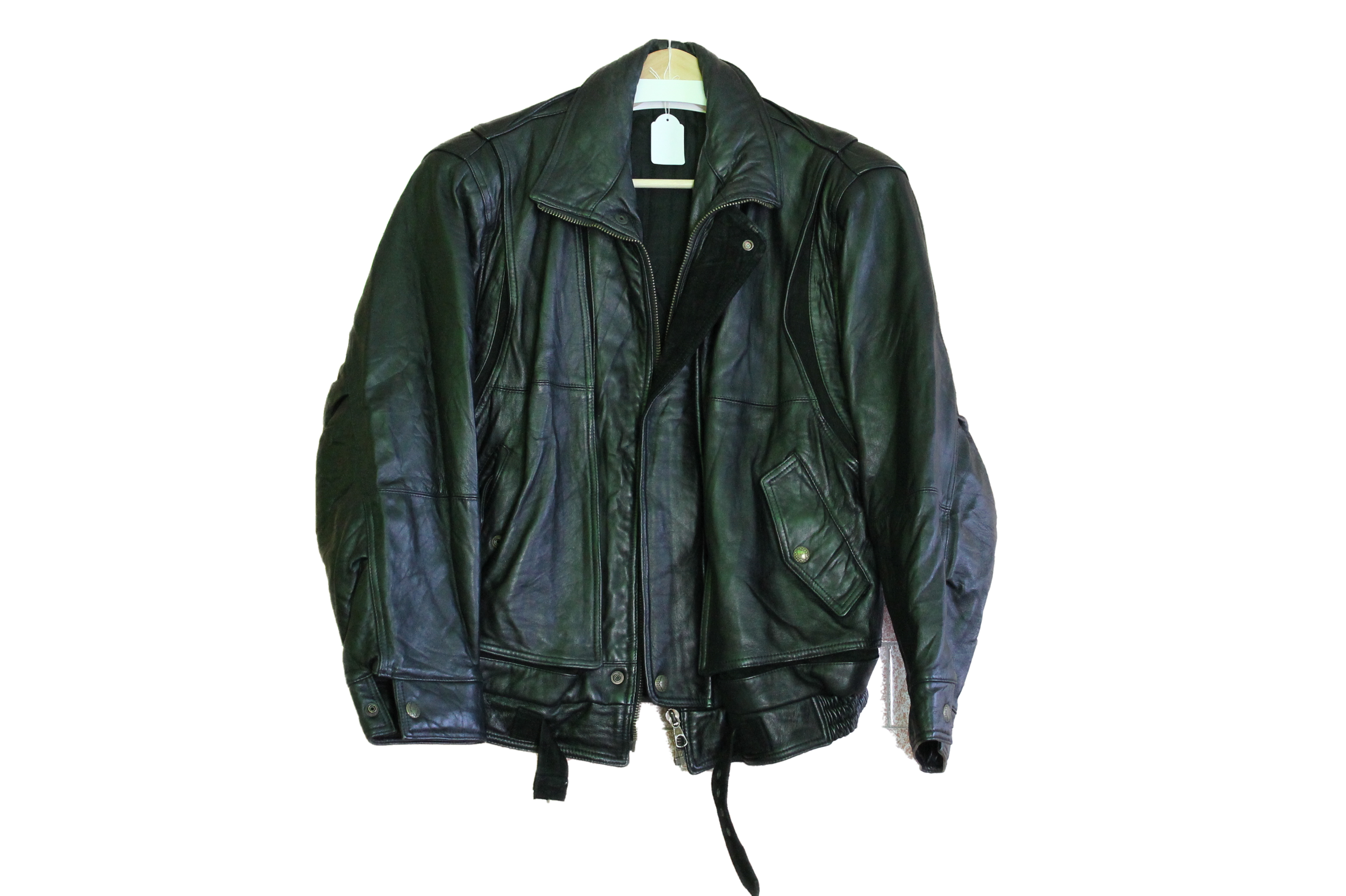 leather jacket - size man m, woman l