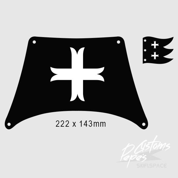 SAIL printed BIG 2 (crusader) BLACK + FLAG