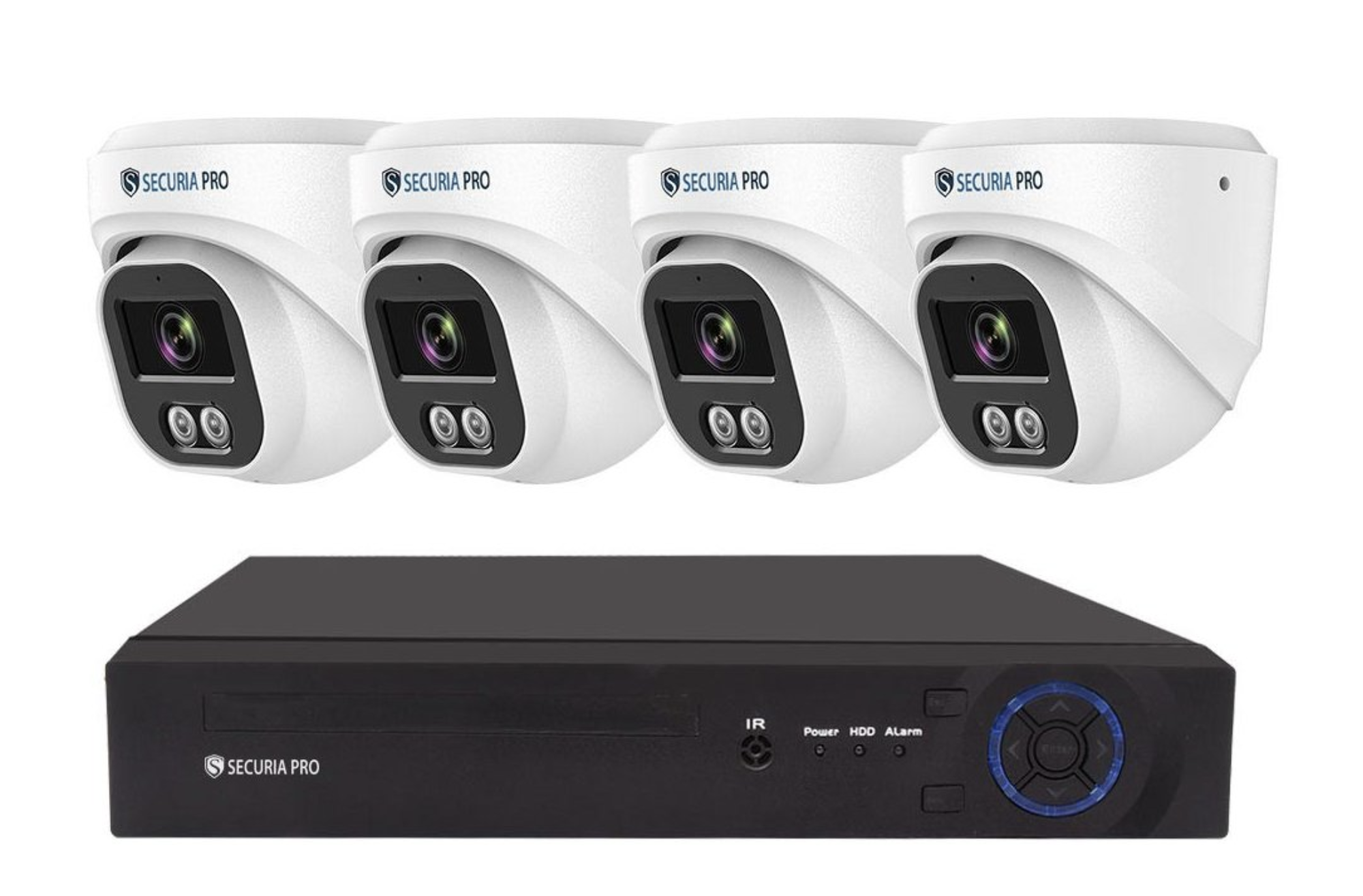 Securia Pro kamerový systém NVR4CHV4S-W DOME smart, biely