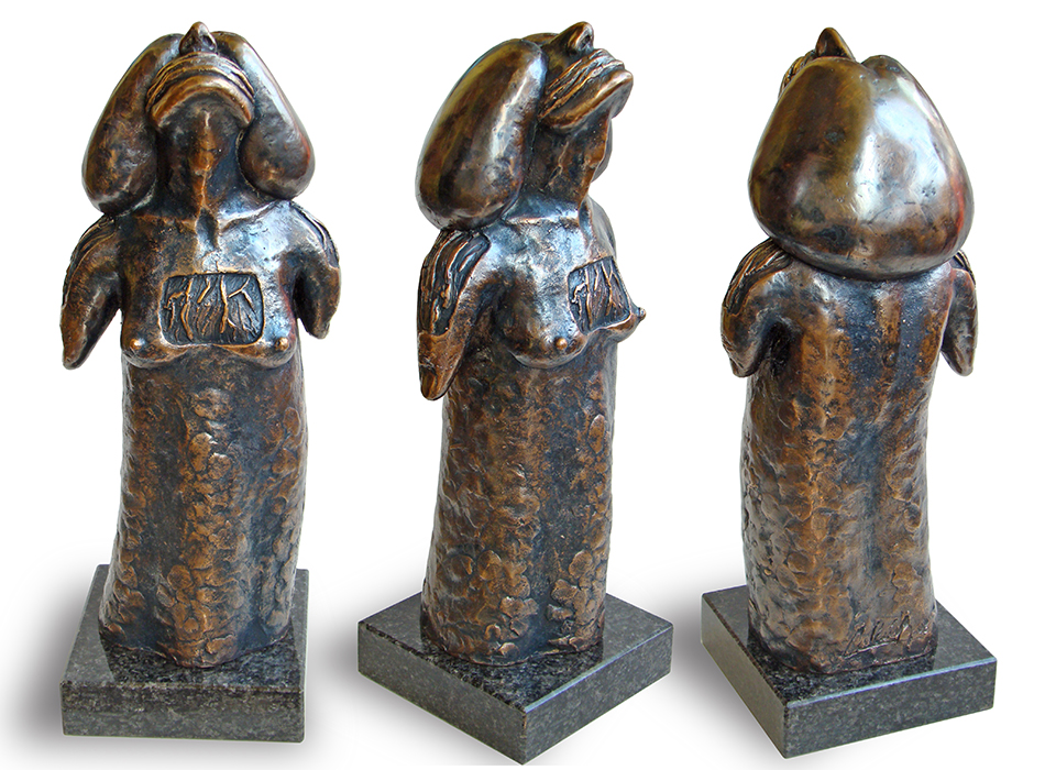 technique: bronze, stone: 12 x 14 x 35 cm year: 2006